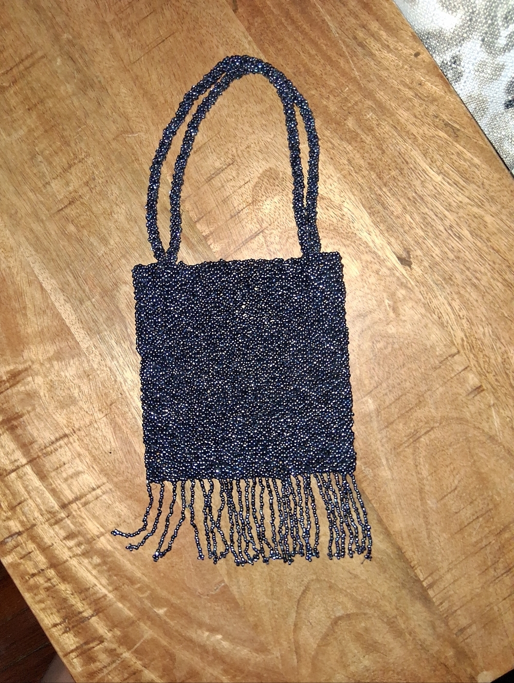 Vanessa Paris Art Deco Vintage Glass Beaded Evening Bag - Picture 2 of 7